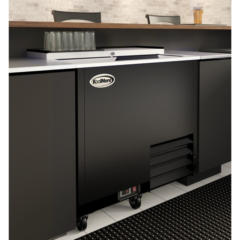 36 in. Commercial Glass Froster in Black Steel, ETL Listed, 9 cu. ft KMGF36BK