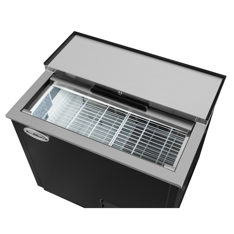 36 in. Commercial Glass Froster in Black Steel, ETL Listed, 9 cu. ft KMGF36BK