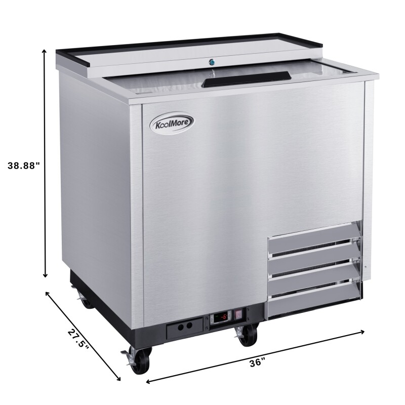 36 in. Commercial Glass Froster in Stainless Steel, ETL Listed, 9 cu. ft KMGF36SS