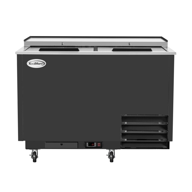50 in. Commercial Glass Froster in Black Steel, ETL Listed, 14 cu. ft KMGF50BK