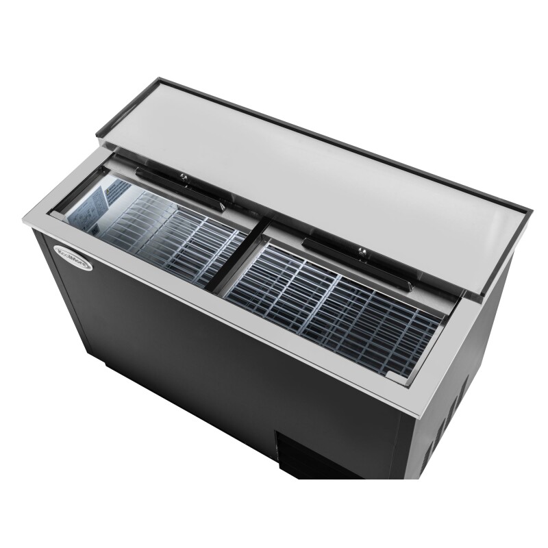50 in. Commercial Glass Froster in Black Steel, ETL Listed, 14 cu. ft KMGF50BK