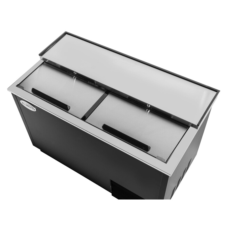 50 in. Commercial Glass Froster in Black Steel, ETL Listed, 14 cu. ft KMGF50BK