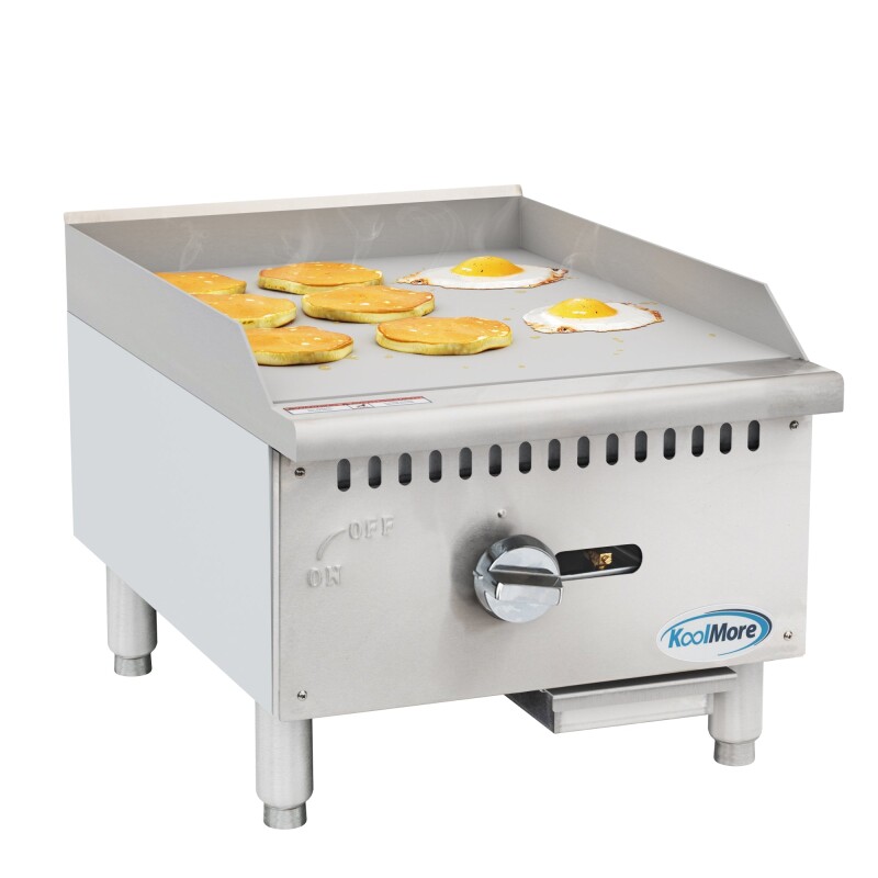 18 in. Natural Gas 1-Burner Griddle with 30,000 BTU in Stainless-Steel KMGG118M, product image 3 of 11