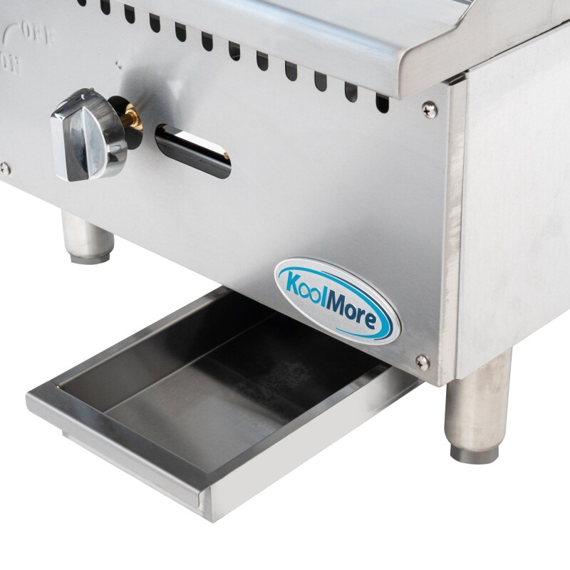 18 in. Natural Gas 1-Burner Griddle with 30,000 BTU in Stainless-Steel KMGG118M, product image 7 of 11