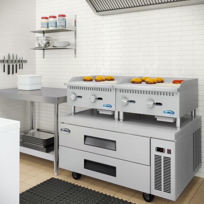 24 in. Natural Gas 2-Burner Griddle with 60,000 BTU in Stainless-Steel KMGG224M, product image 5 of 11