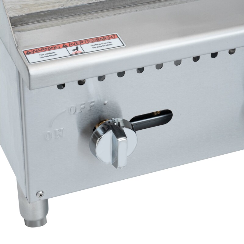 24 in. Natural Gas 2-Burner Griddle with 60,000 BTU in Stainless-Steel KMGG224M, product image 6 of 11