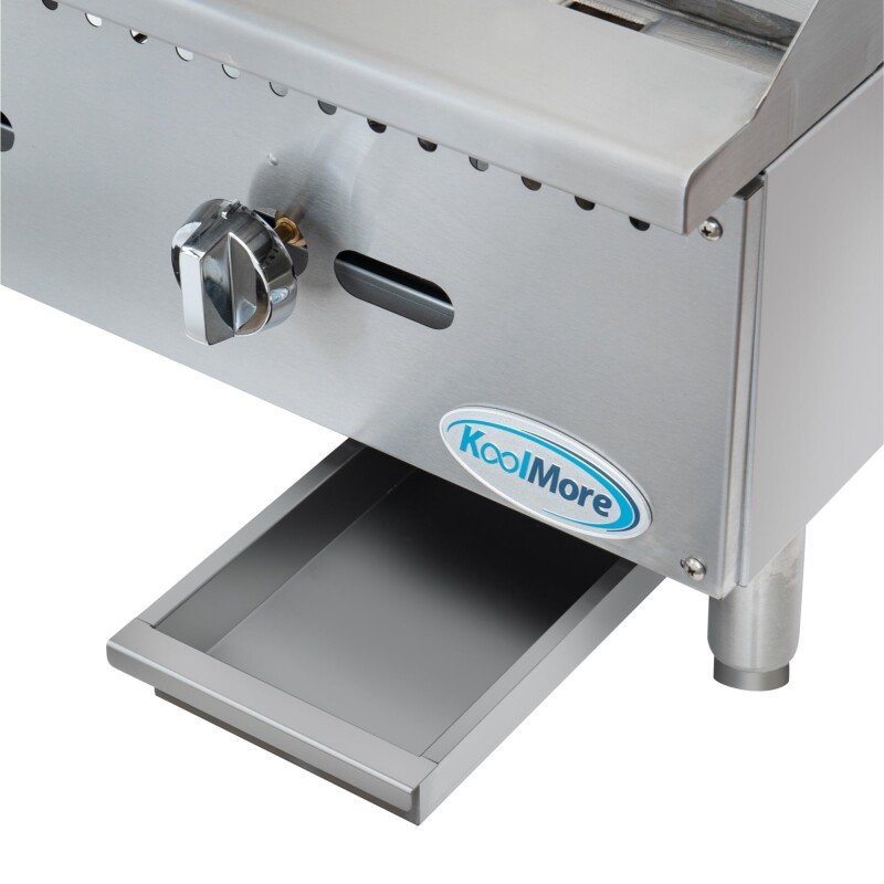 24 in. Natural Gas 2-Burner Griddle with 60,000 BTU in Stainless-Steel KMGG224M, product image 8 of 11