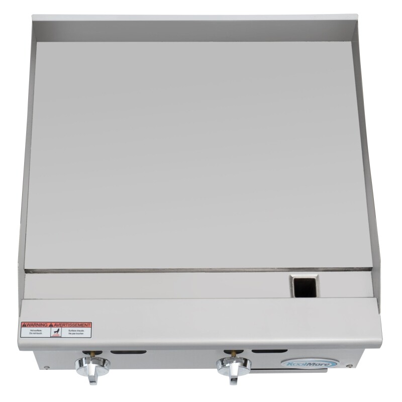 24 in. Natural Gas 2-Burner Griddle with 60,000 BTU in Stainless-Steel KMGG224M, product image 9 of 11
