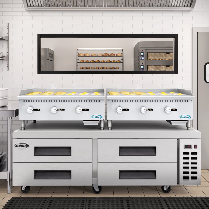 36 in. Natural Gas 3-Burner Griddle with 90,000 BTU in Stainless-Steel KMGG336M, product image 4 of 12