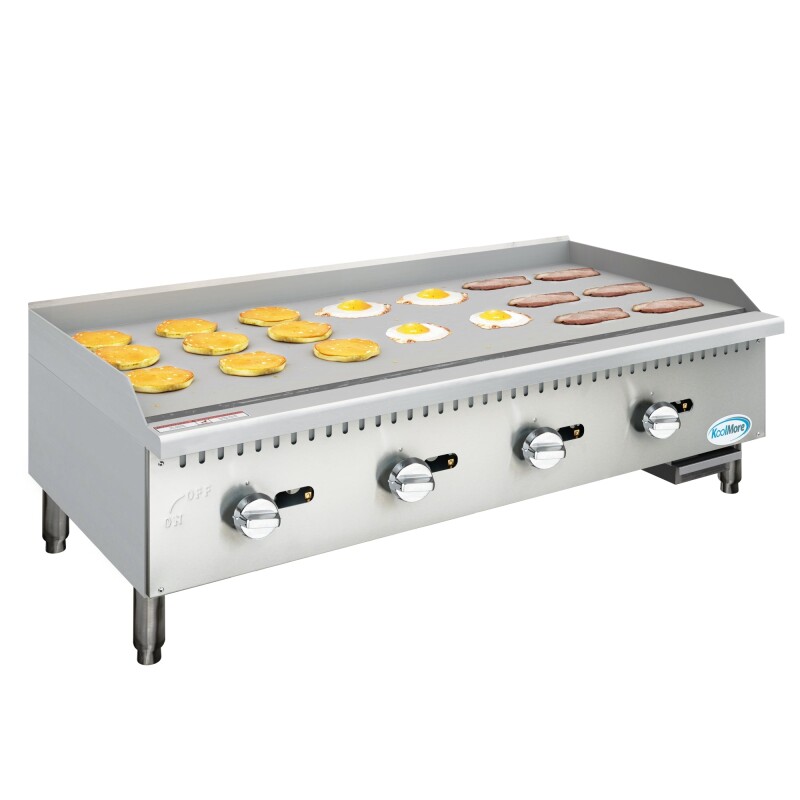 48 in. Natural Gas 4-Burner Griddle with 120,000 BTUs in Stainless-Steel KMGG448M, product image 2 of 12