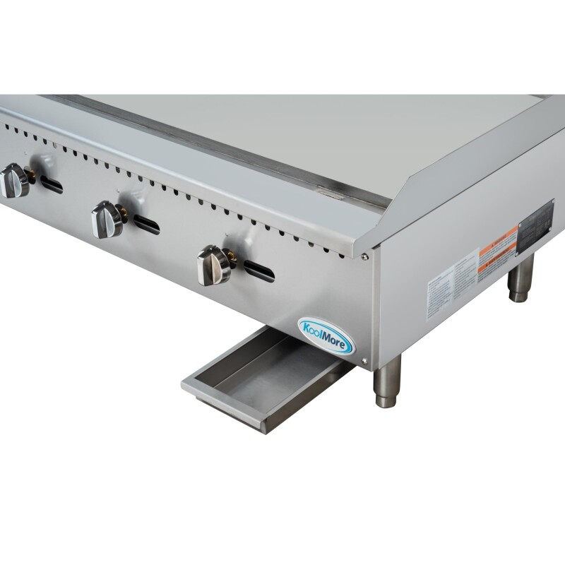 48 in. Natural Gas 4-Burner Griddle with 120,000 BTUs in Stainless-Steel KMGG448M, product image 8 of 12