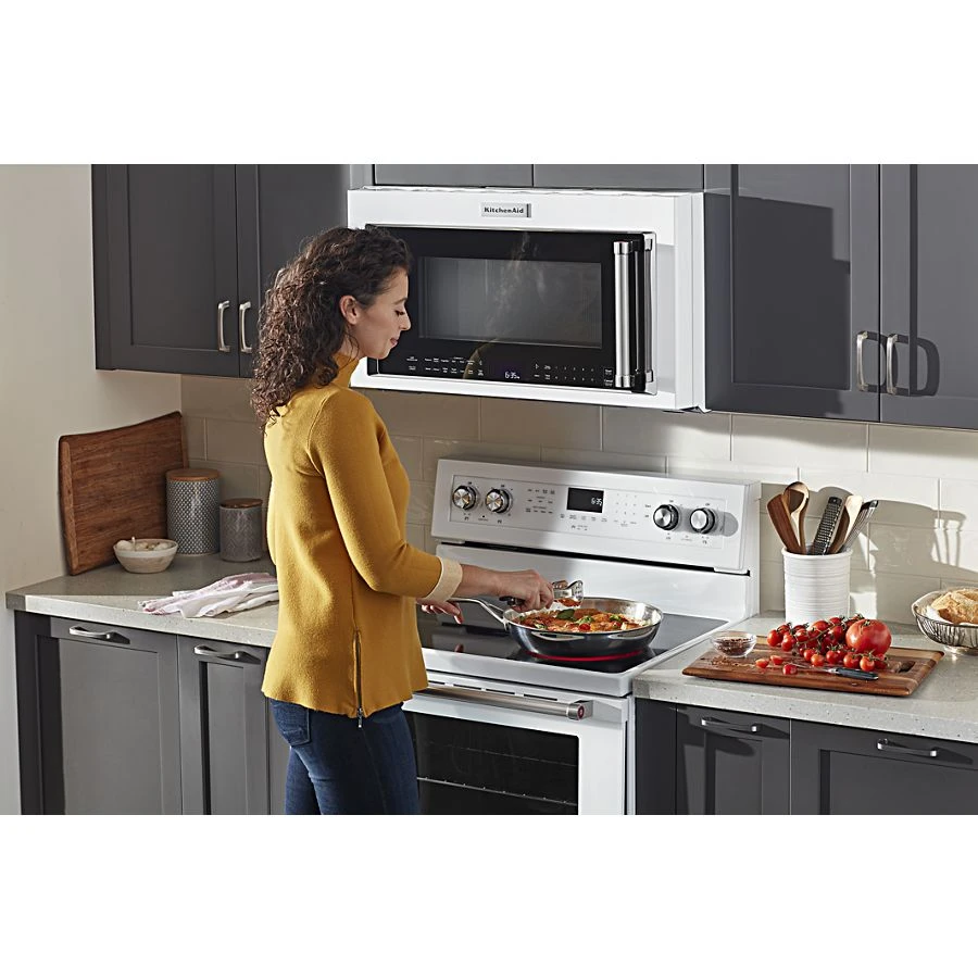 30" 1000-Watt Microwave Hood Combination with Convection Cooking KMHC319EWH