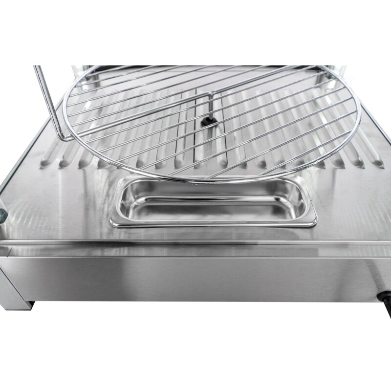 18 in. Commercial Pizza Display Warmer for 12 in. Pies with 4 Rotating Racks in Stainless-Steel KMHPD412, product image 7 of 11