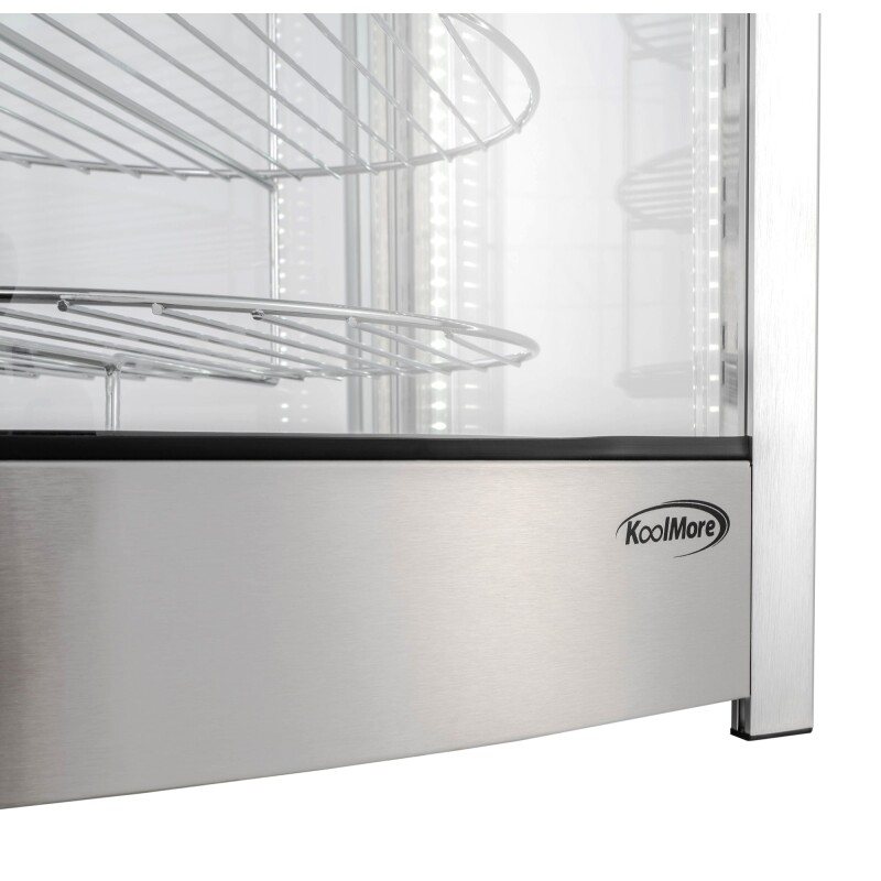 18 in. Commercial Pizza Display Warmer for 12 in. Pies with 4 Rotating Racks in Stainless-Steel KMHPD412, product image 10 of 11