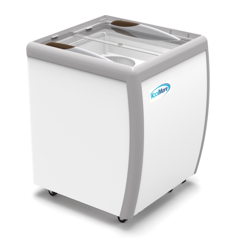 26 in. 4 Tub Ice Cream Dipping Cabinet Display Freezer with Sliding Glass Door, 6 cu. ft KMICD26SD