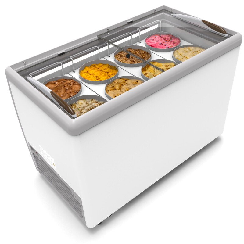 50 in. 8 Tub Ice Cream Dipping Cabinet Display Freezer with Sliding Glass Door, 13 cu. ft KMICD49SD