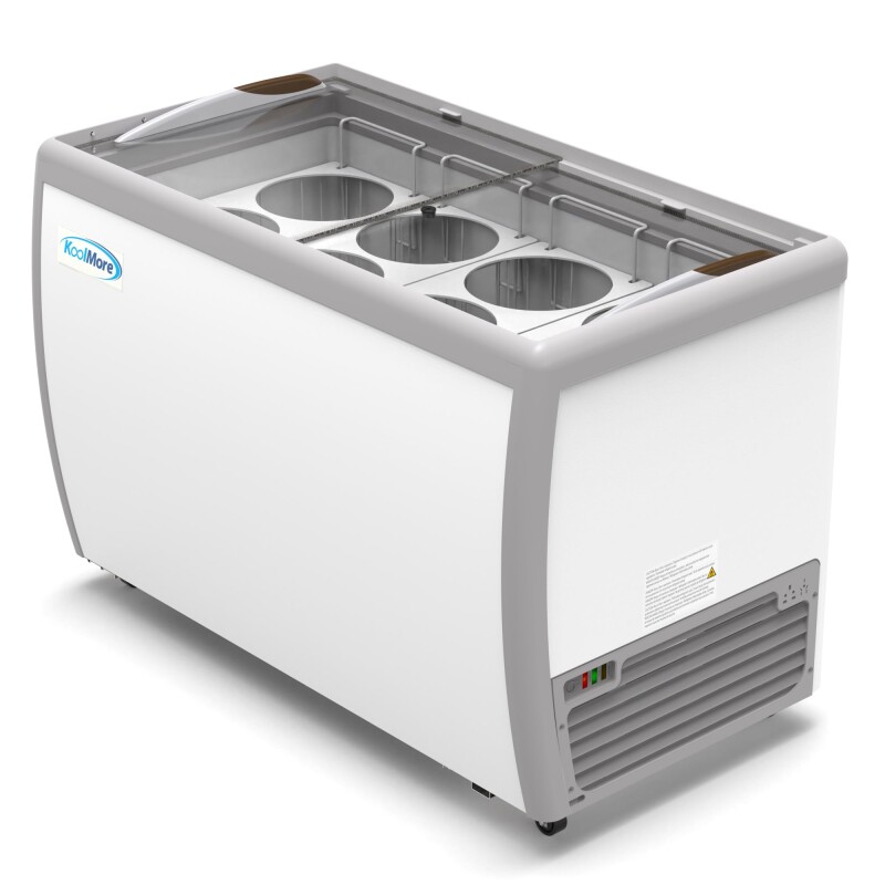 50 in. 8 Tub Ice Cream Dipping Cabinet Display Freezer with Sliding Glass Door, 13 cu. ft KMICD49SD