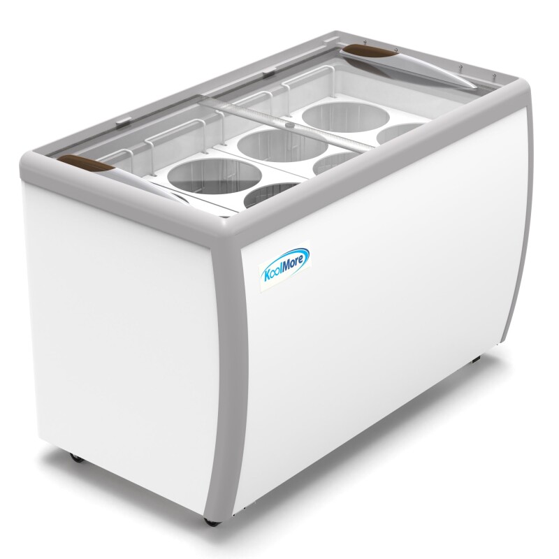 50 in. 8 Tub Ice Cream Dipping Cabinet Display Freezer with Sliding Glass Door, 13 cu. ft KMICD49SD