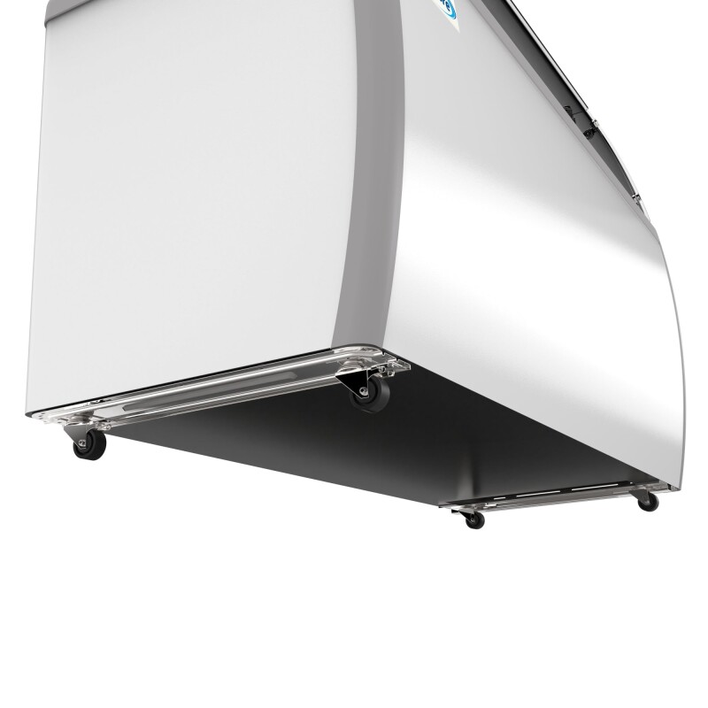 70 in. 12 Tub Ice Cream Dipping Cabinet Display Freezer with Sliding Glass Door and Sneeze Guard, 20 cu. ft KMICD71SDFG