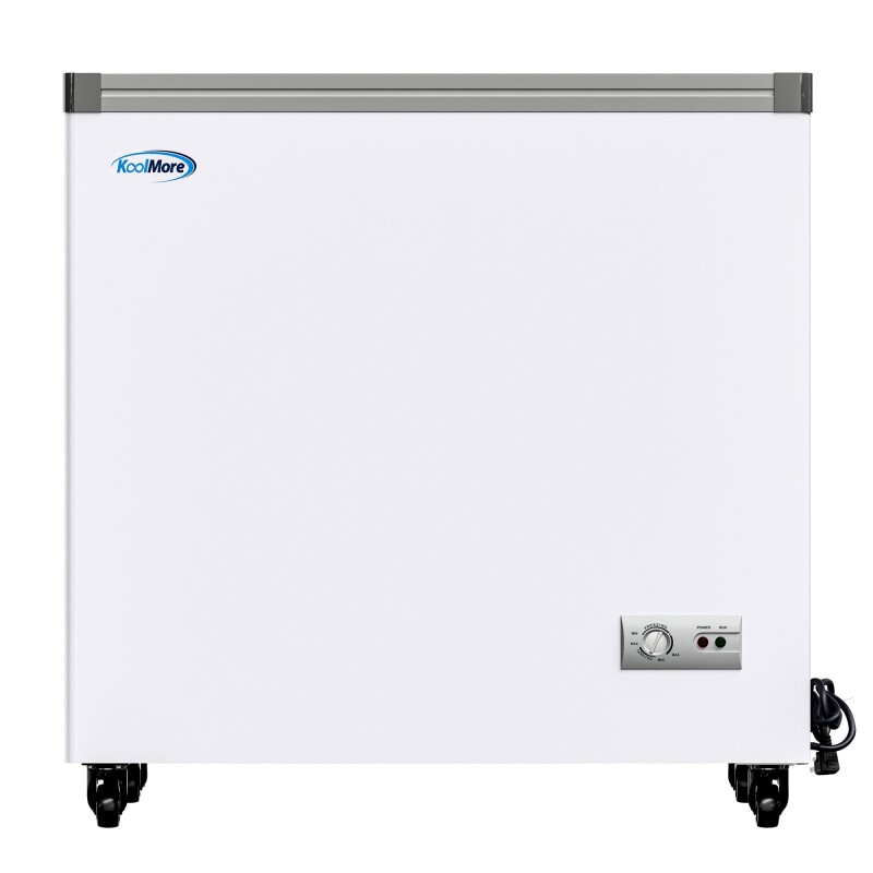 33 in. Flat Top Ice Cream Display Freezer, 7 cu. ft. Capacity in White KMICD7C