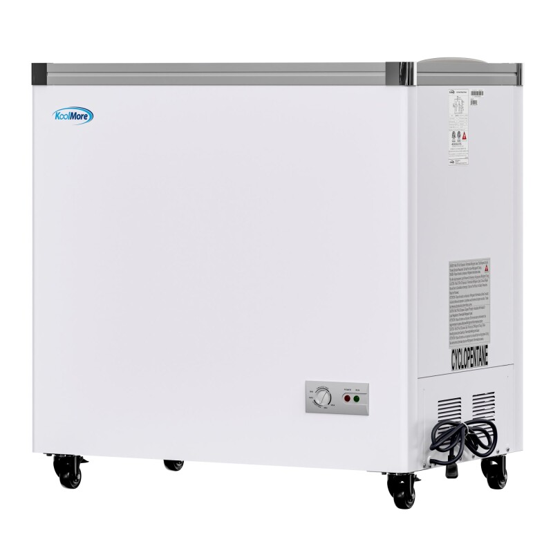 33 in. Flat Top Ice Cream Display Freezer, 7 cu. ft. Capacity in White KMICD7C