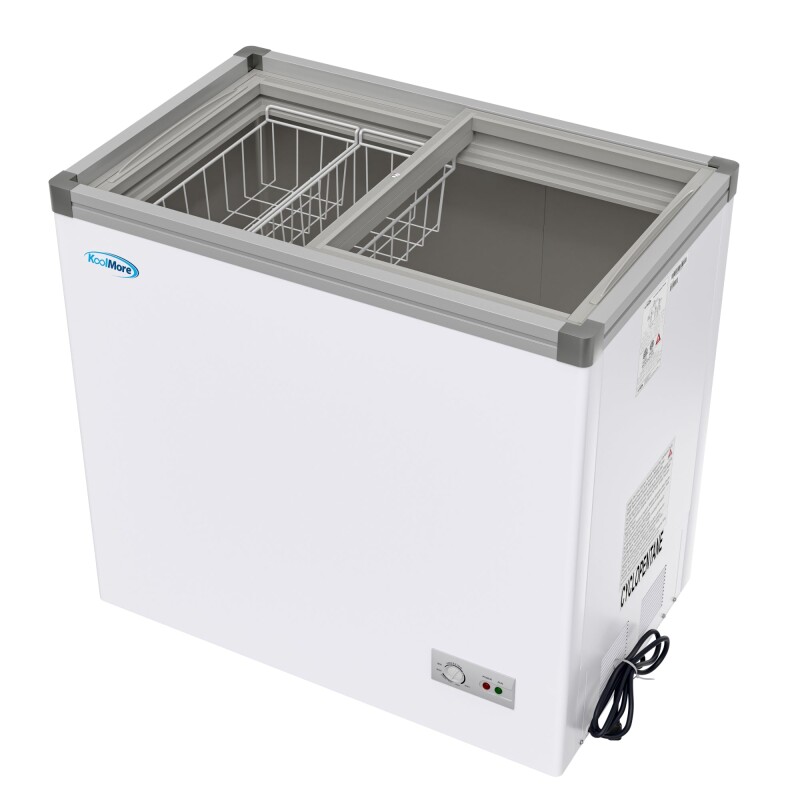 33 in. Flat Top Ice Cream Display Freezer, 7 cu. ft. Capacity in White KMICD7C