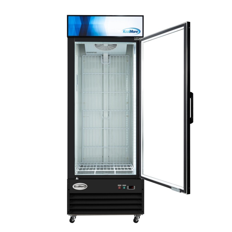 31 in. 25 cu. ft. Commercial Indoor Glass-Door Ice Merchandiser Freezer in Black KMIM311GD