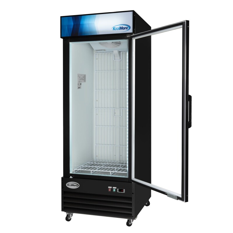 31 in. 25 cu. ft. Commercial Indoor Glass-Door Ice Merchandiser Freezer in Black KMIM311GD