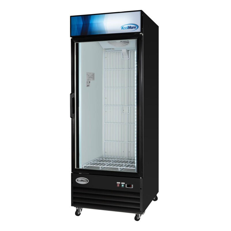 31 in. 25 cu. ft. Commercial Indoor Glass-Door Ice Merchandiser Freezer in Black KMIM311GD