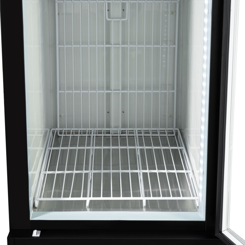 31 in. 25 cu. ft. Commercial Indoor Glass-Door Ice Merchandiser Freezer in Black KMIM311GD