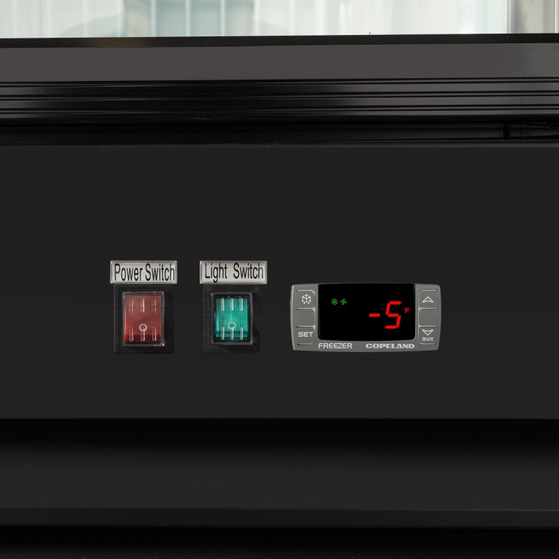 31 in. 25 cu. ft. Commercial Indoor Glass-Door Ice Merchandiser Freezer in Black KMIM311GD