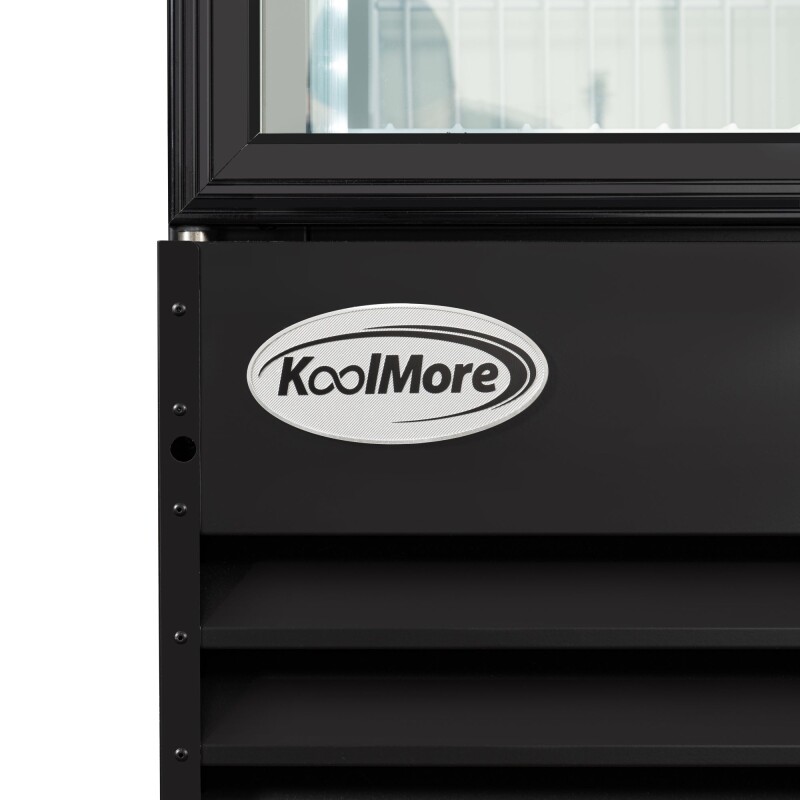 31 in. 25 cu. ft. Commercial Indoor Glass-Door Ice Merchandiser Freezer in Black KMIM311GD