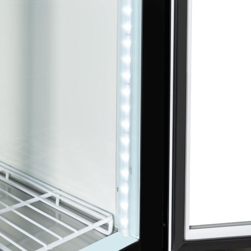 53 in. 42 cu. ft. Commercial Indoor Two Glass-Door Ice Merchandiser Freezer in Black KMIM532GD