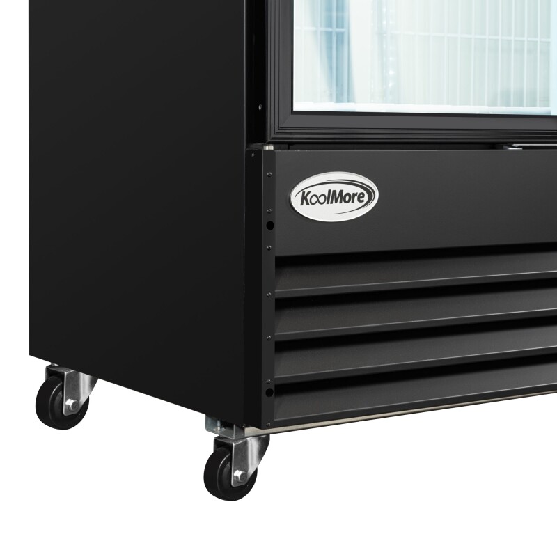 53 in. 42 cu. ft. Commercial Indoor Two Glass-Door Ice Merchandiser Freezer in Black KMIM532GD