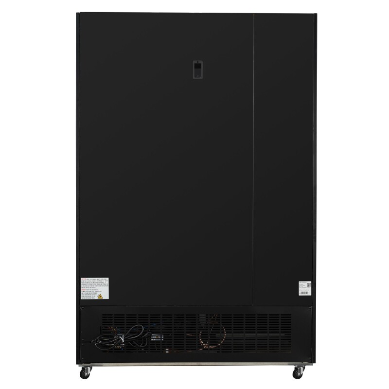 53 in. 42 cu. ft. Commercial Indoor Two Glass-Door Ice Merchandiser Freezer in Black KMIM532GD