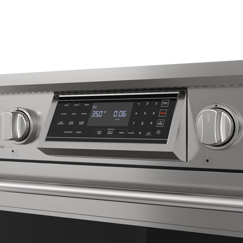 Reserve 36 in. Electric Induction Range Oven with Ceramic Glass Cooktop, True Convection, 240V, 6.0 Cu. Ft., Air Fry, Sync Burners, CSA Certified in Stainless Steel KMIPR36TPSS, product image 9 of 13