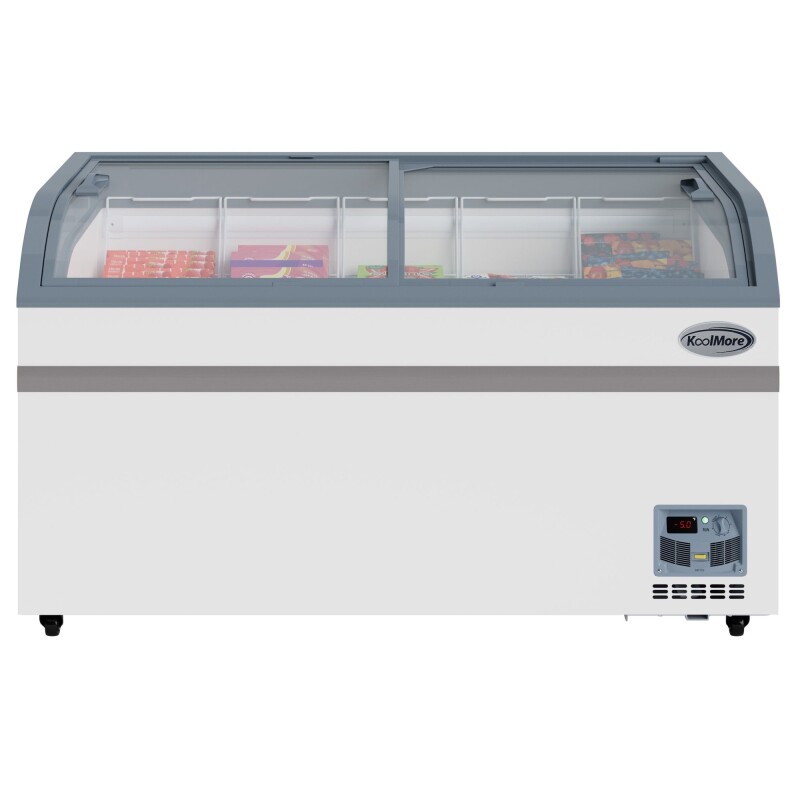 58 Inch Manual Defrost Island Chest Freezer in White, 14 cu. ft KMISCF58MD