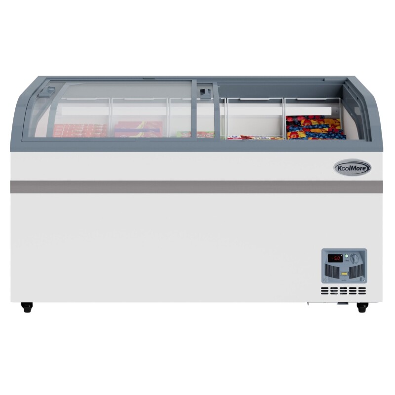 58 Inch Manual Defrost Island Chest Freezer in White, 14 cu. ft KMISCF58MD