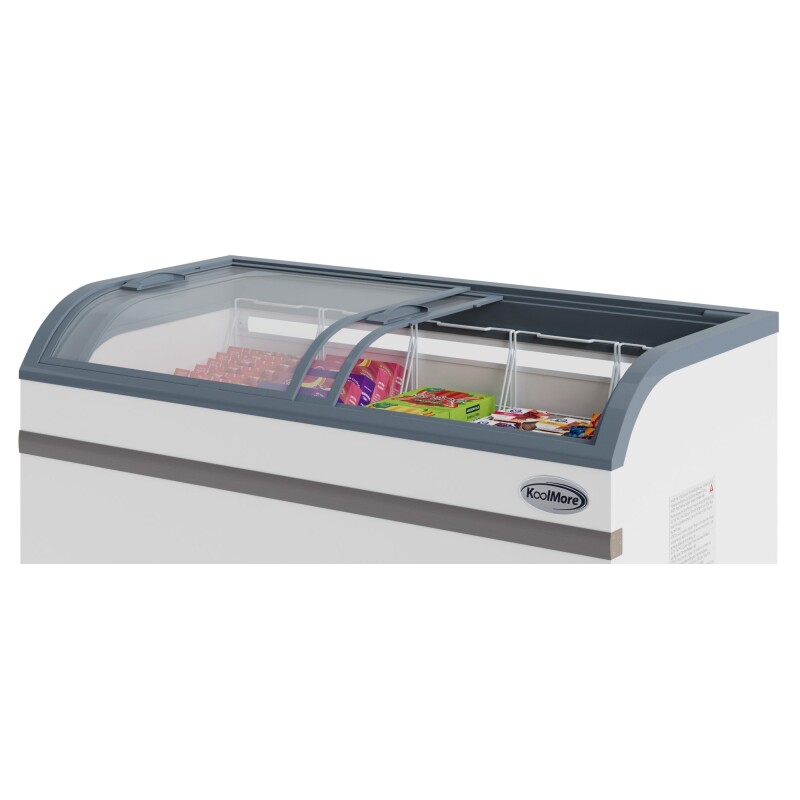 58 Inch Manual Defrost Island Chest Freezer in White, 14 cu. ft KMISCF58MD