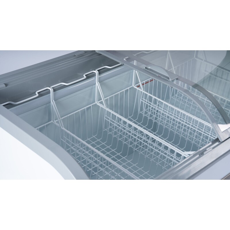 58 Inch Manual Defrost Island Chest Freezer in White, 14 cu. ft KMISCF58MD