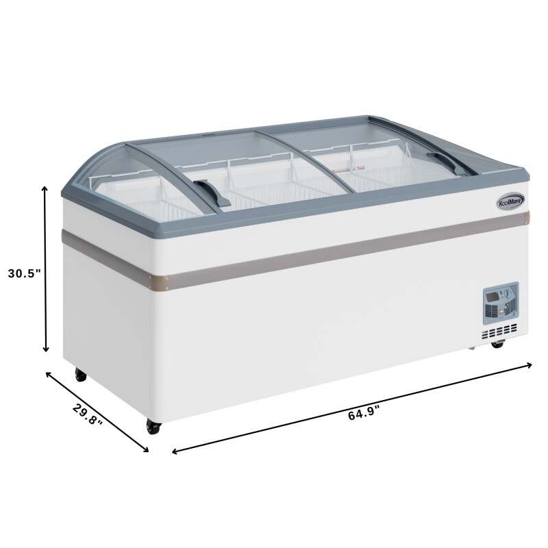65 Inch Manual Defrost Island Chest Freezer in White, 16 cu. ft KMISCF65MD