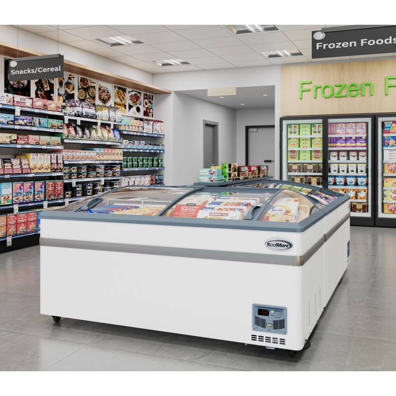 65 Inch Manual Defrost Island Chest Freezer in White, 16 cu. ft KMISCF65MD