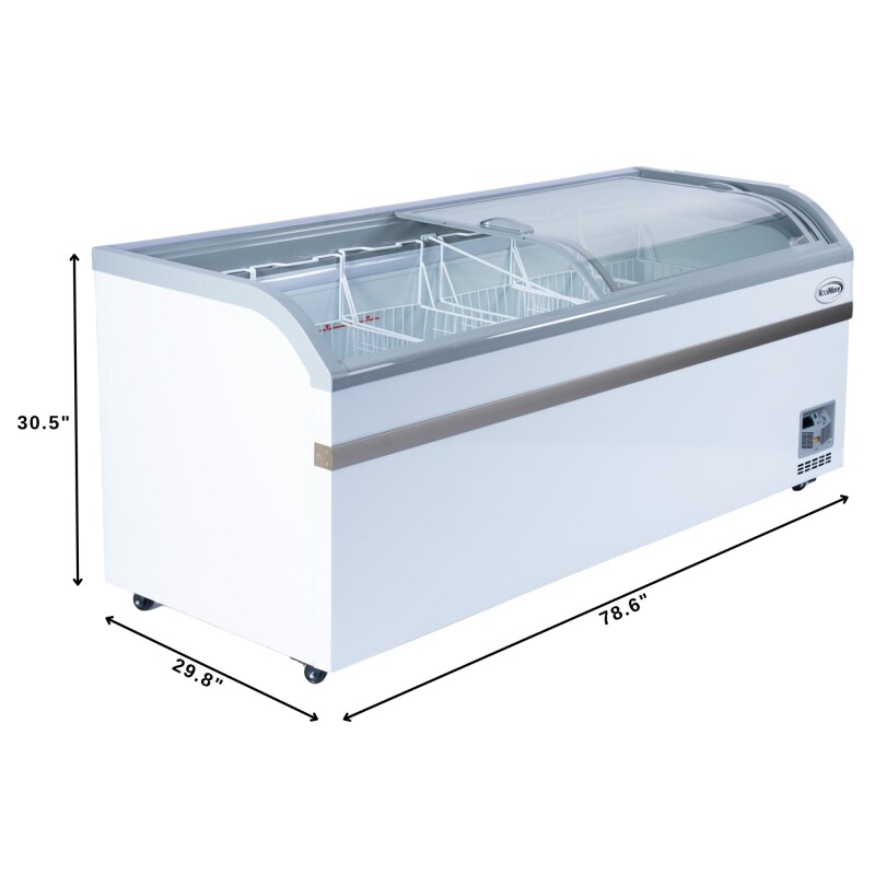 78 Inch Manual Defrost Island Chest Freezer in White, 19 cu. ft KMISCF78MD