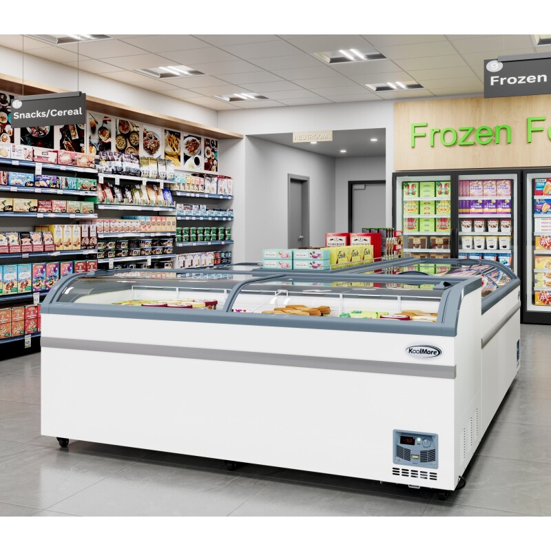 78 Inch Manual Defrost Island Chest Freezer in White, 19 cu. ft KMISCF78MD