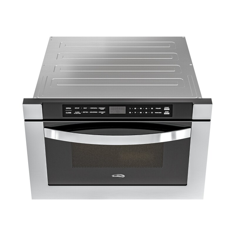 24 in. Stainless-Steel Microwave Drawer, Wall-Mounted with Flat Bottom,1.2 Cu. Ft KMMD1SS, product image 2 of 13