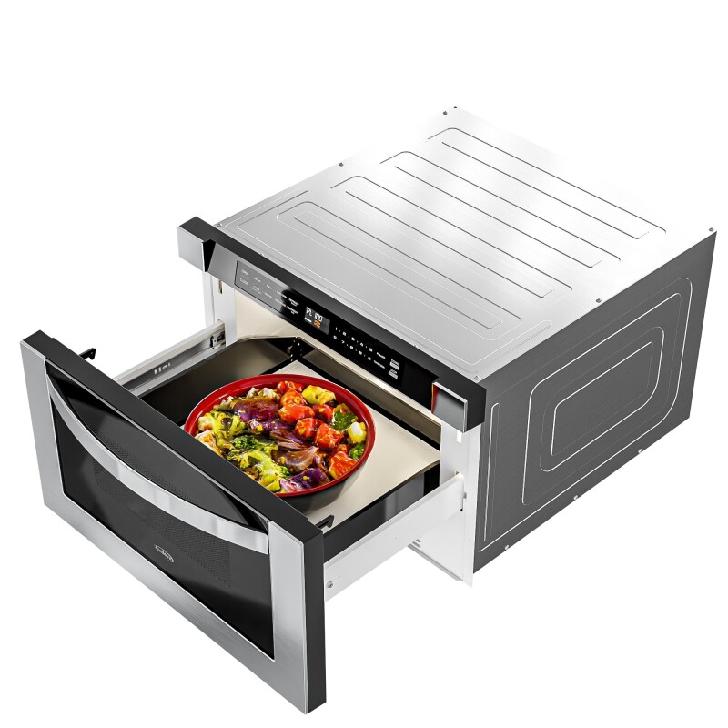 24 in. Stainless-Steel Microwave Drawer, Wall-Mounted with Flat Bottom,1.2 Cu. Ft KMMD1SS, product image 3 of 13