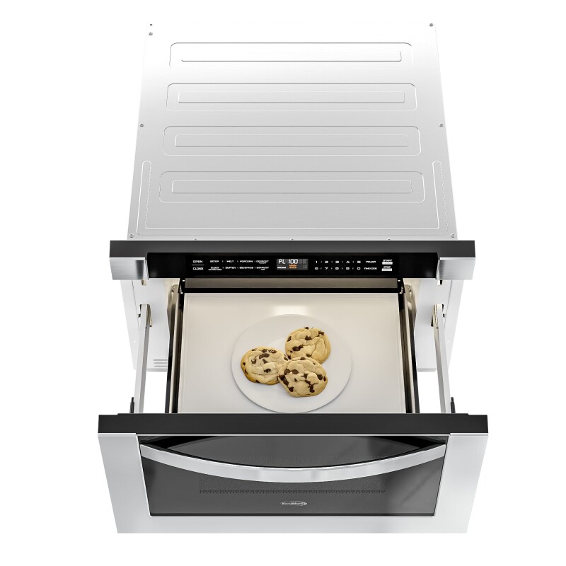 24 in. Stainless-Steel Microwave Drawer, Wall-Mounted with Flat Bottom,1.2 Cu. Ft KMMD1SS, product image 5 of 13