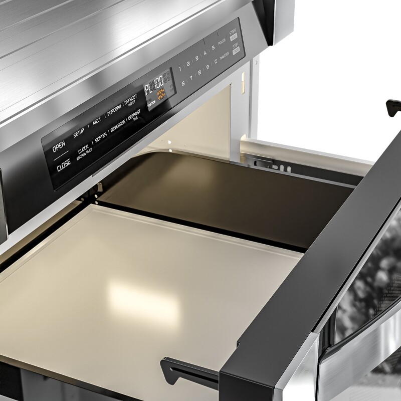 24 in. Stainless-Steel Microwave Drawer, Wall-Mounted with Flat Bottom,1.2 Cu. Ft KMMD1SS, product image 6 of 13