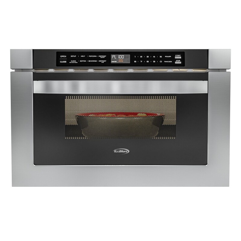24 in. Stainless-Steel Microwave Drawer, Wall-Mounted with Flat Bottom,1.2 Cu. Ft KMMD1SS, product image 9 of 13