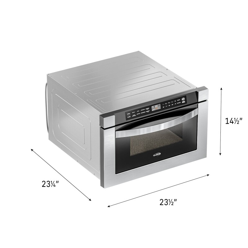 24 in. Stainless-Steel Microwave Drawer, Wall-Mounted with Flat Bottom,1.2 Cu. Ft KMMD1SS, product image 10 of 13